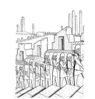 A coloring page of wonders of the world